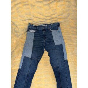 PacSun Patchwork Jeans Men’s 36x32 Slim Taper Colorblock Denim Streetwear Y2K